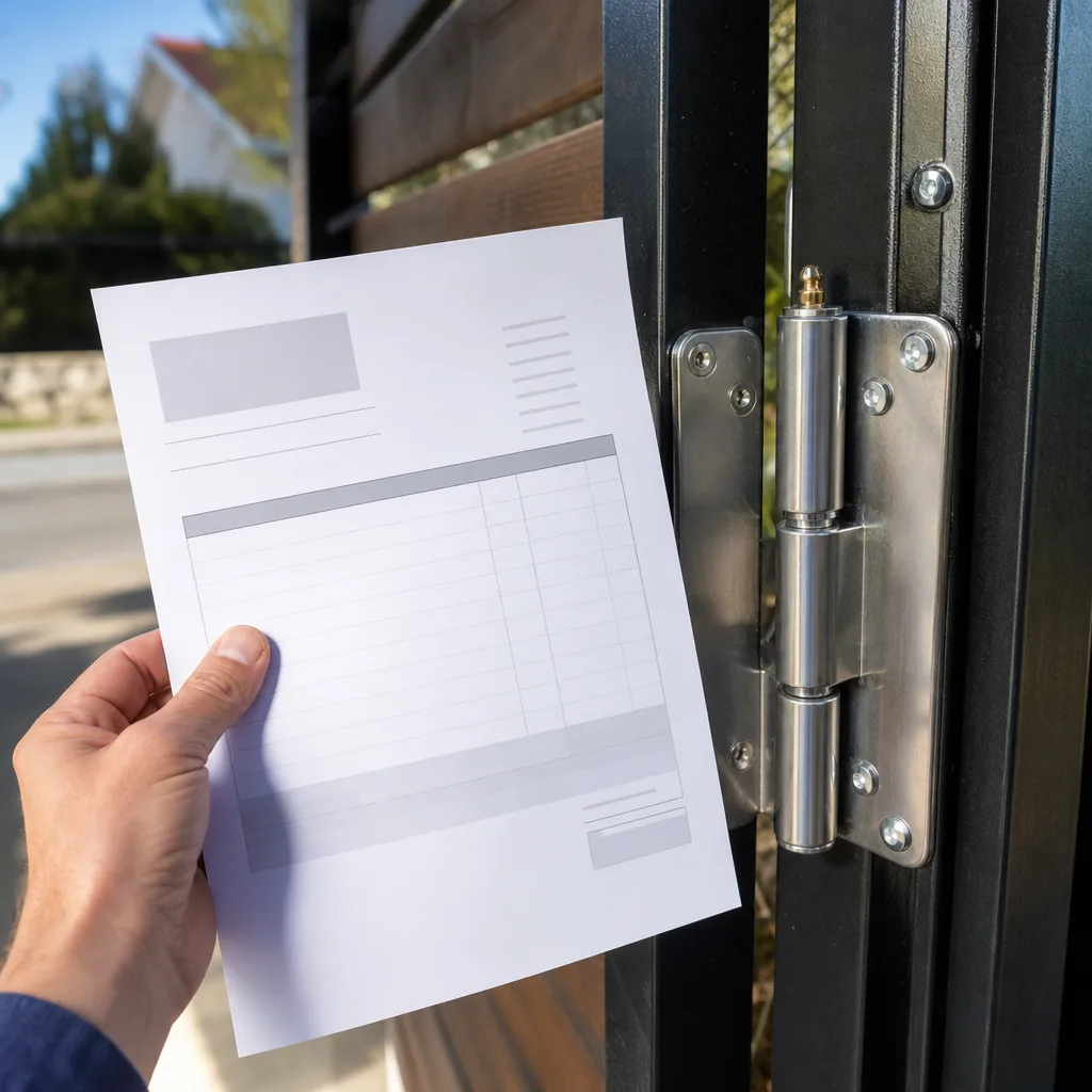 Illustration for gate repair cost