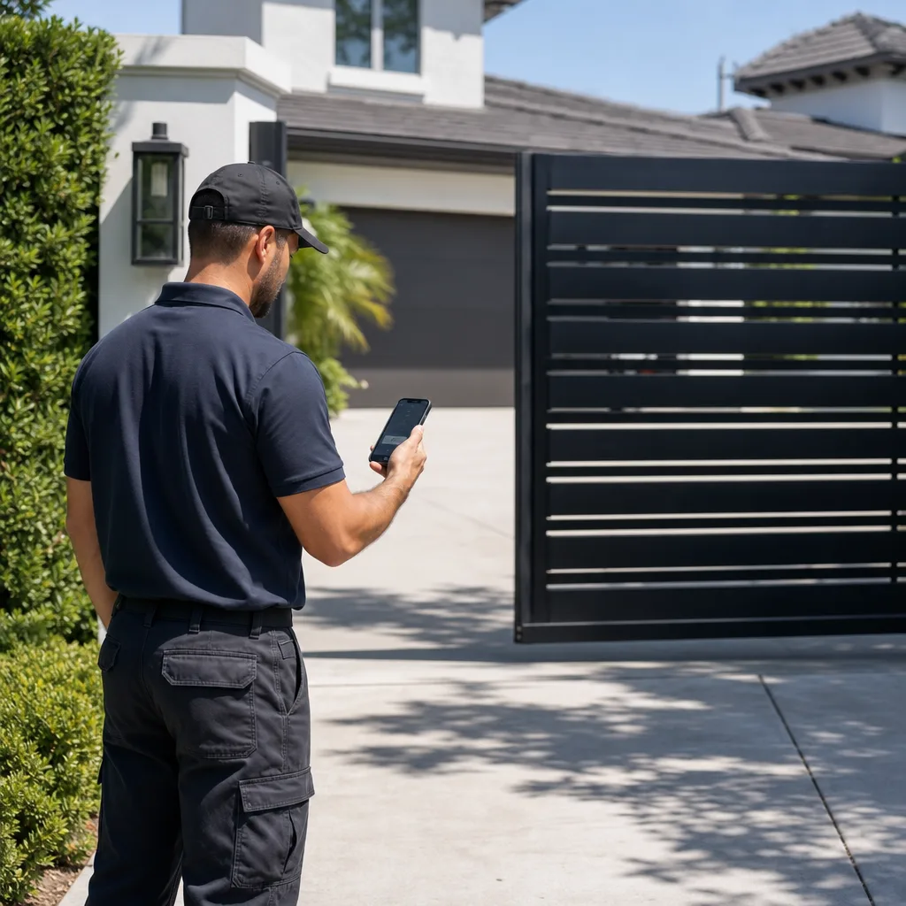 Illustration for gate opener repair near me