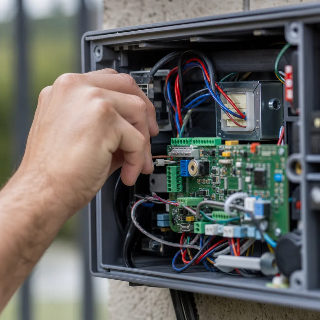 Illustration for electric gate opener repair